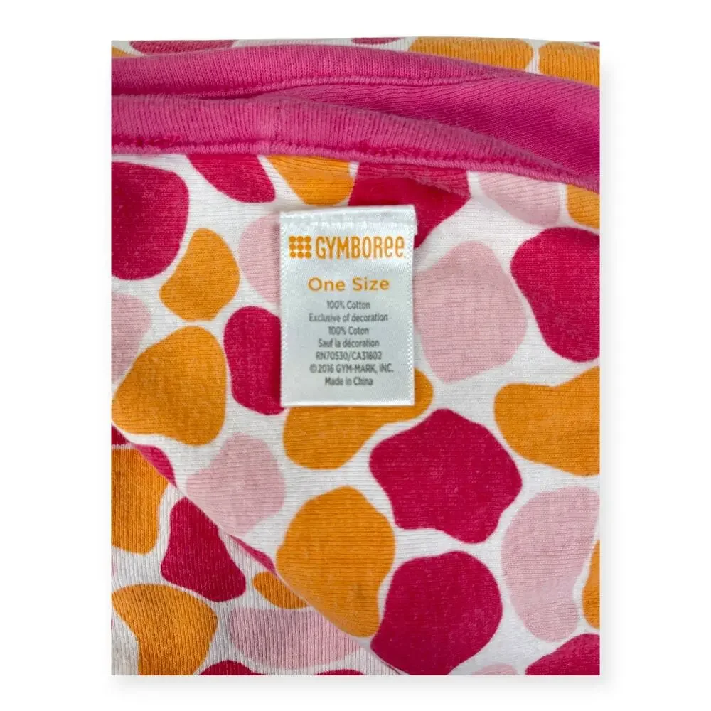 Gymboree Jolly Giraffe Pink Orange Spotted Baby Blanket Embroidered 2016